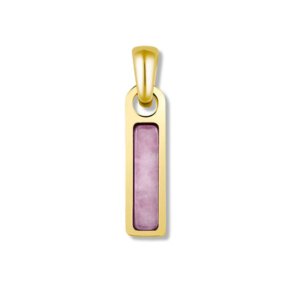 Birthstone Tag Pendant - 14K Gold