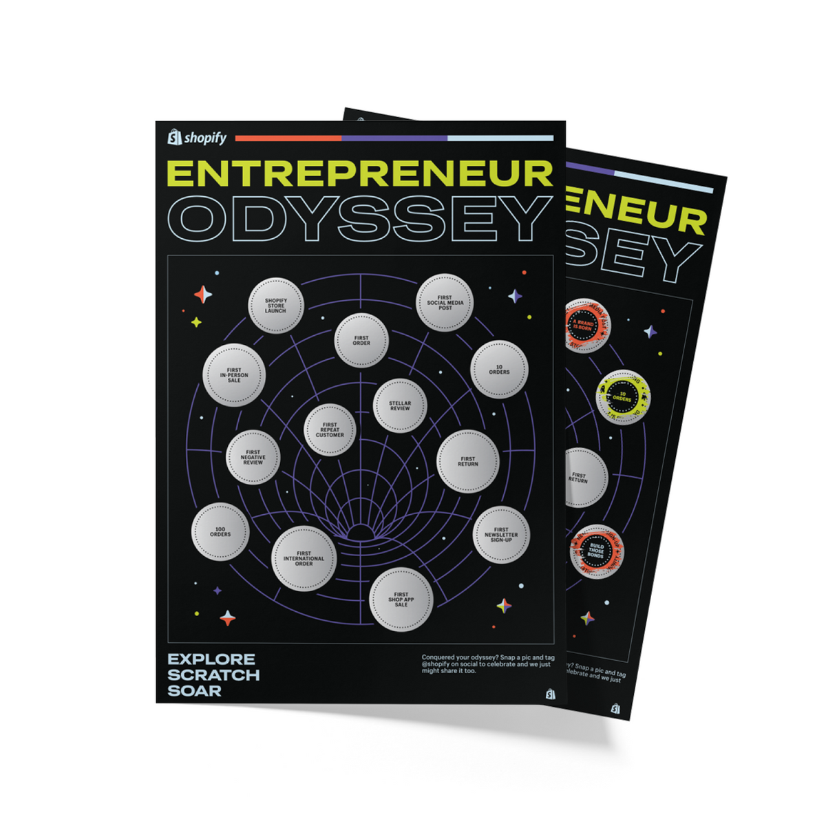 Scratch Merch Scratch-off Poster: Entrepreneur Odyssey Edition – Giftify by Shopify