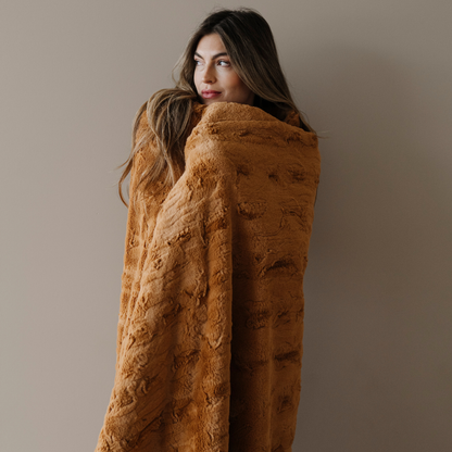PATTERNED FAUX FUR XL THROW BLANKETS