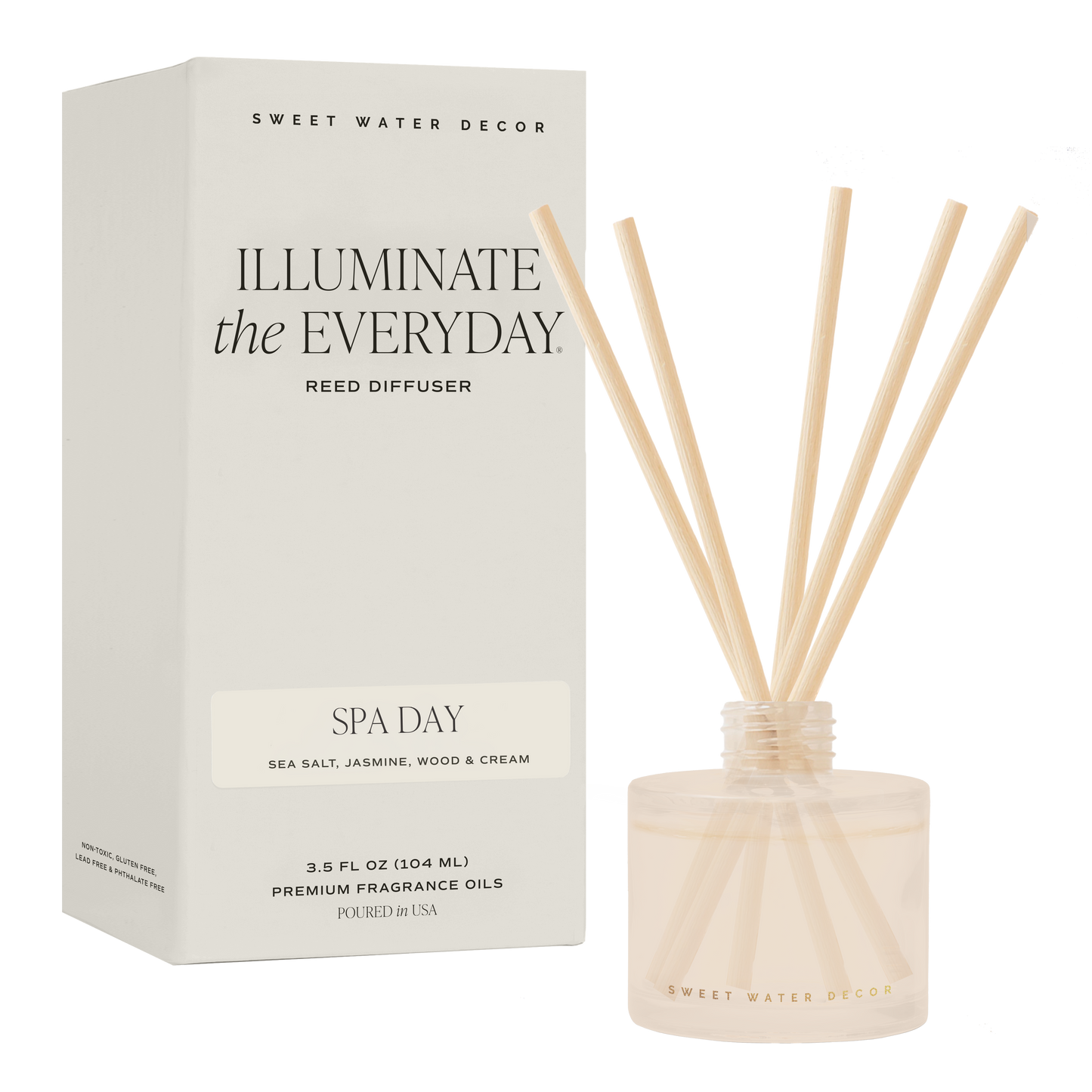 Spa Day White Translucent Tinted Glass Jar Reed Diffuser