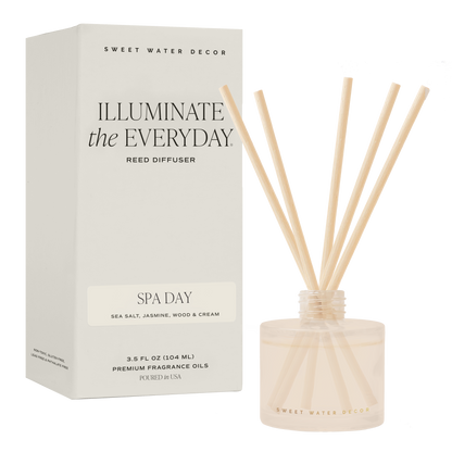 Spa Day White Translucent Tinted Glass Jar Reed Diffuser