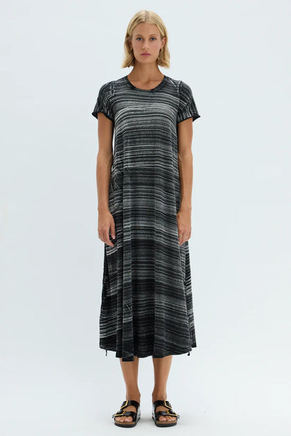 Raquel Allegra Cocoon Dress - stripe