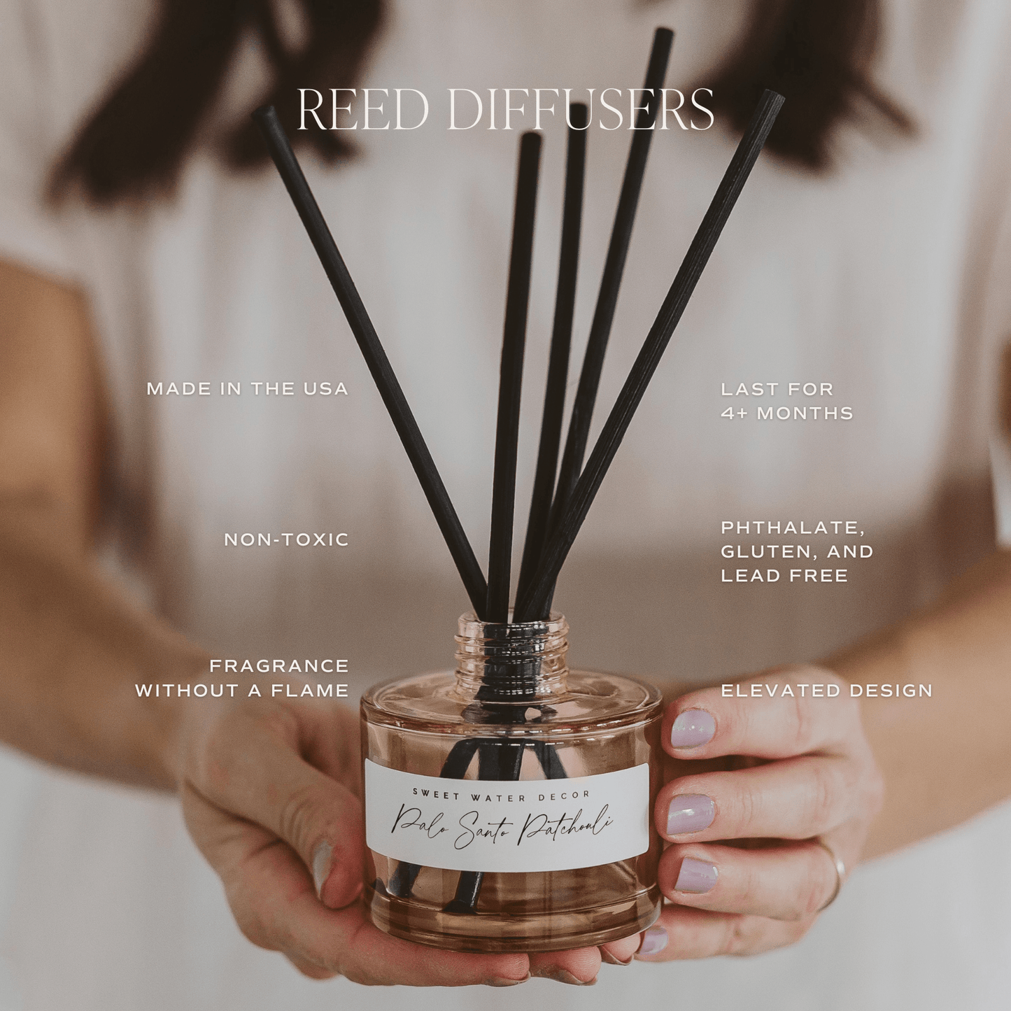 Christmas Tree Tinted Glass Jar Reed Diffuser