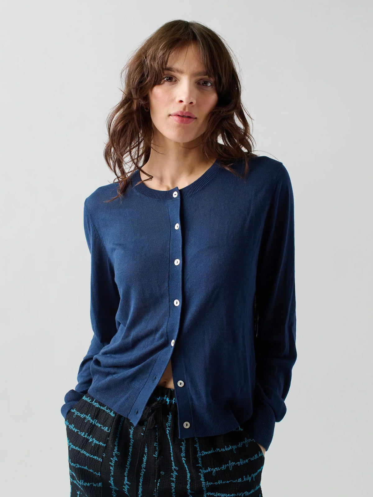 Lingua Franca Silk Blend Cardigan