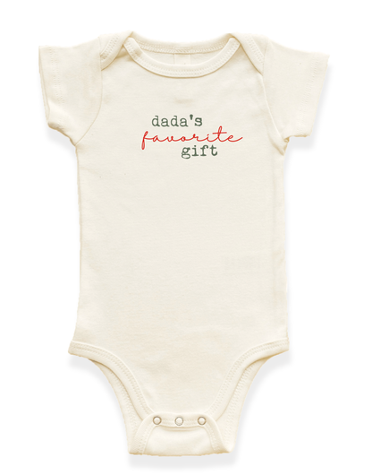 Dada's Favorite Gift Organic Baby Bodysuit