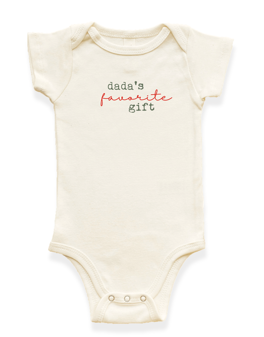 Dada's Favorite Gift Organic Baby Bodysuit