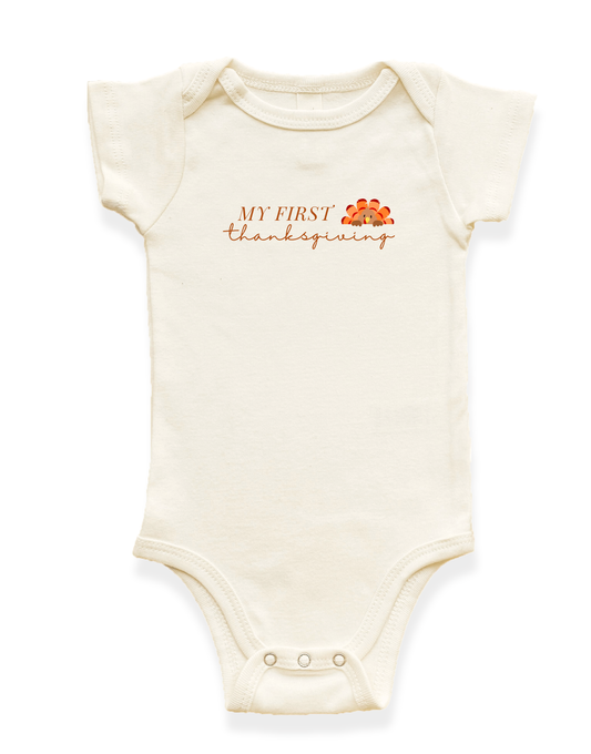 My First Thanksgiving Organic Baby Bodysuit