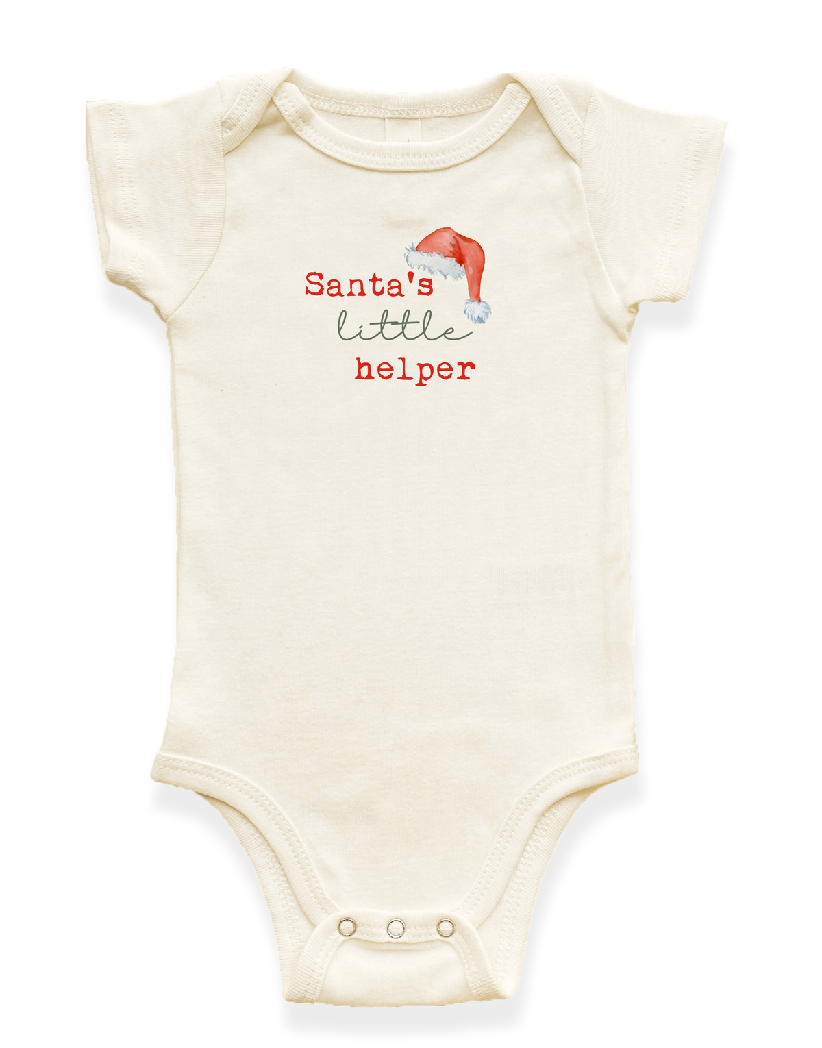 Santa's Little Helper Organic Baby Bodysuit