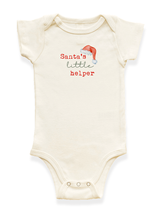 Santa's Little Helper Organic Baby Bodysuit