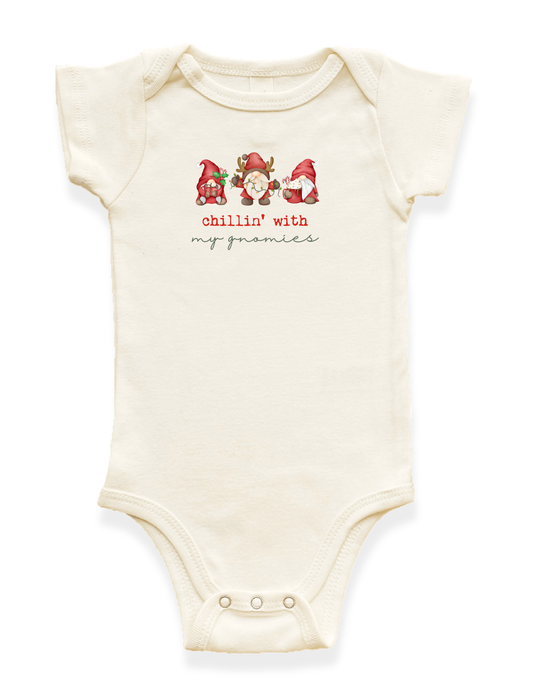 Chillin' With My Gnomies Organic Baby Bodysuit