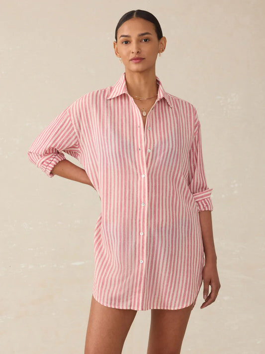 Faherty Haze Shirtdress Coverup
