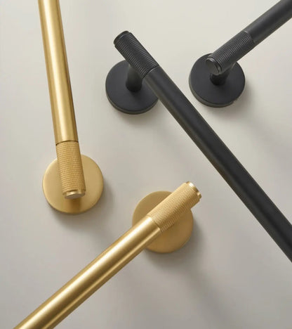 Knurled Bathroom Towel Bar - Modern Towel Bar and Bathroom Set - Toilet Paper Holder