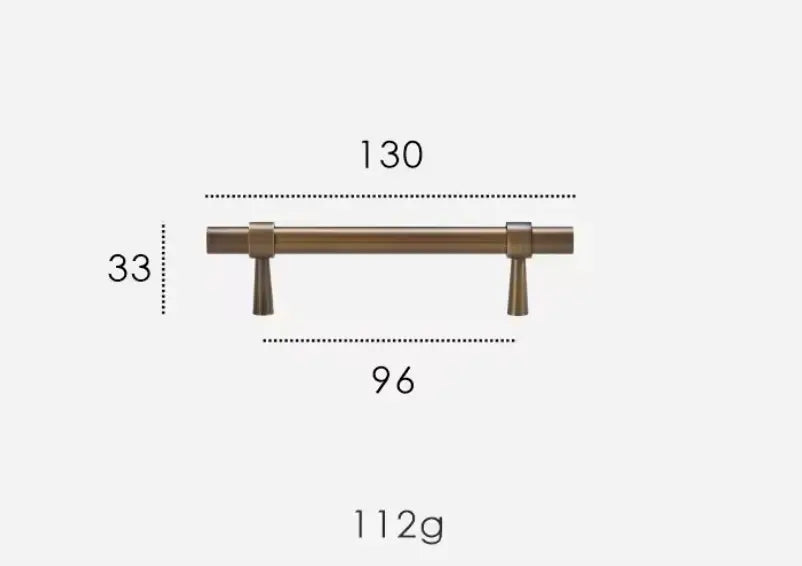 Antique Brass Cabinet Pulls - Modern Solid Brass  – Sleek & Durable Drawer Handles