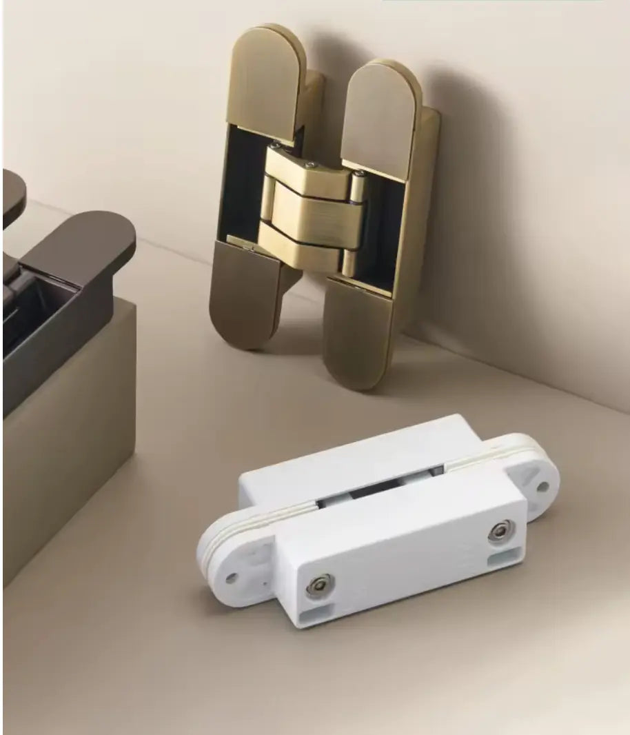 Aged Brass Invisible Door Hinge | Concealed Heavy-Duty Hinge