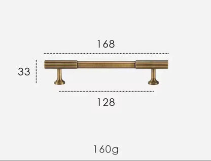 Antique Brass Textured Brass Handles & Knobs – Solid Brass Cabinet Hardware - Modern Elegance with a Tactile Touch