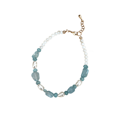 Seafoam Dreams Freshwater Pearl and Crystals Bracelet