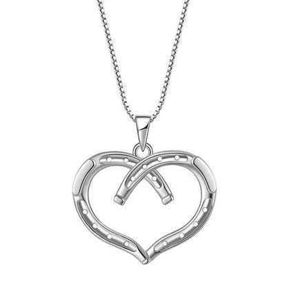 Saints and Saviors* Wild at Heart Equestrian Horseshoe Necklace in Silver