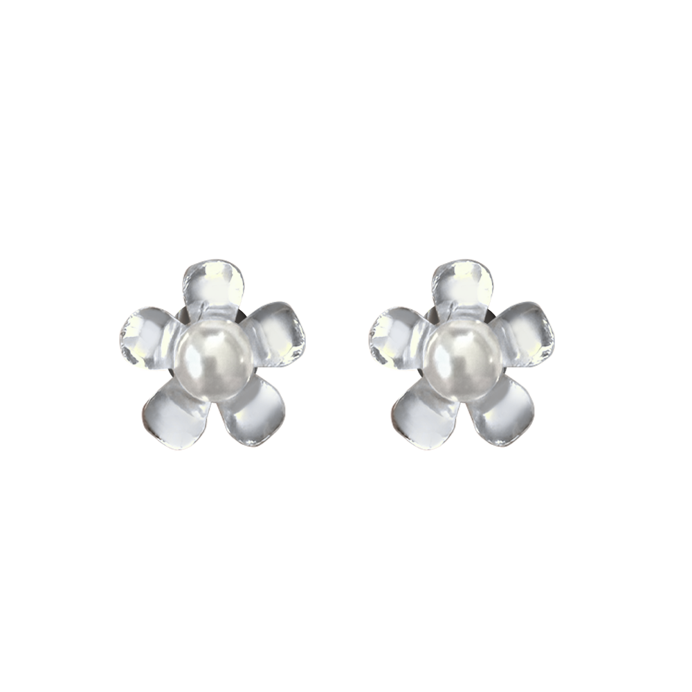 Pearl Flower Flatback Studs