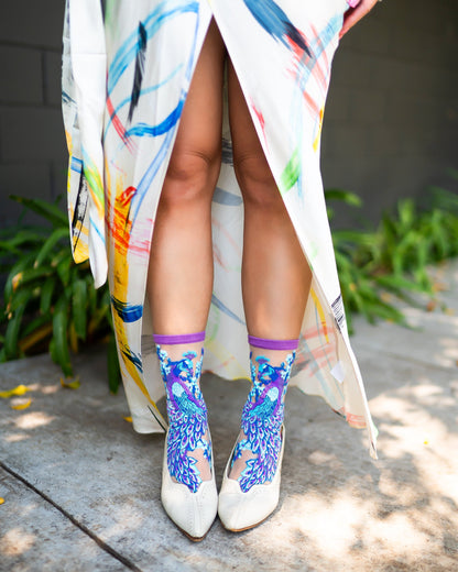 Animal Lovers Sheer Socks Bundle 1 🦊 🦚 🐴