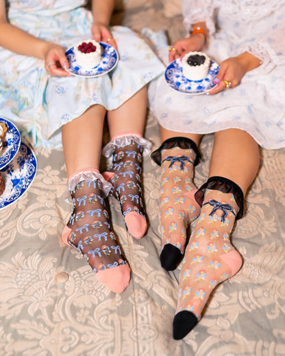 Bridgerton Style Ruffle Sheer Socks Bundle