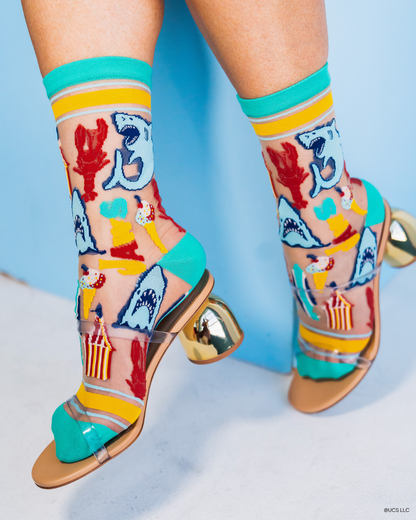 JAWS 50th Anniversary Sheer Crew Sock
