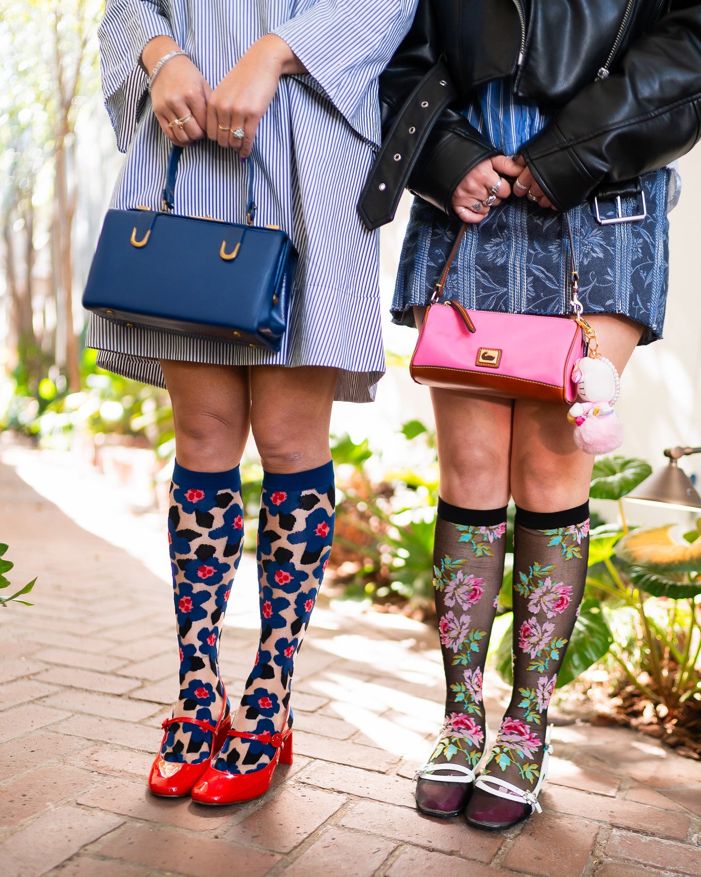 Floral Knee High Sheer Socks Bundle
