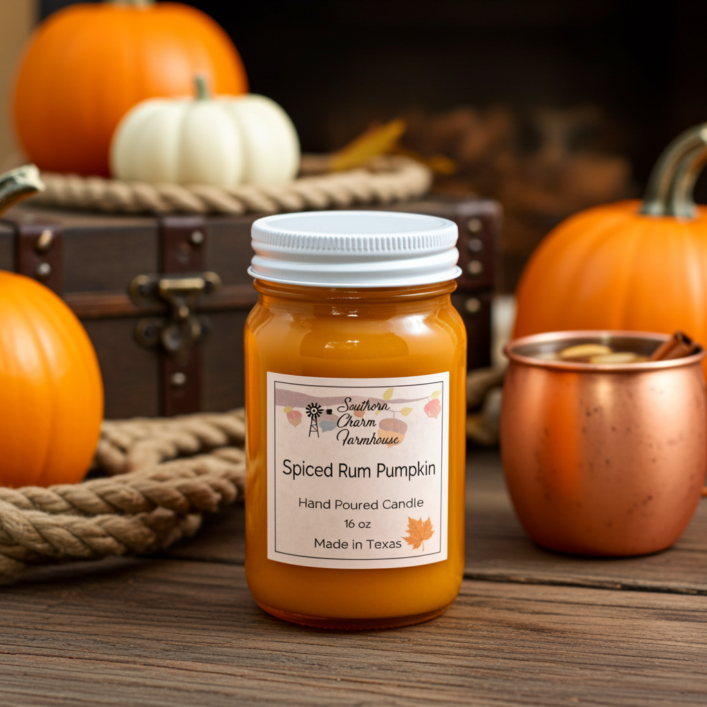 Spiced Rum Pumpkin Candle