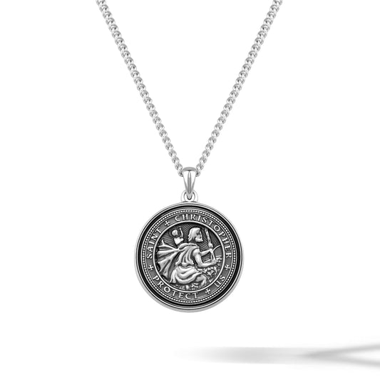 St. Christopher Pendant - Sterling Silver