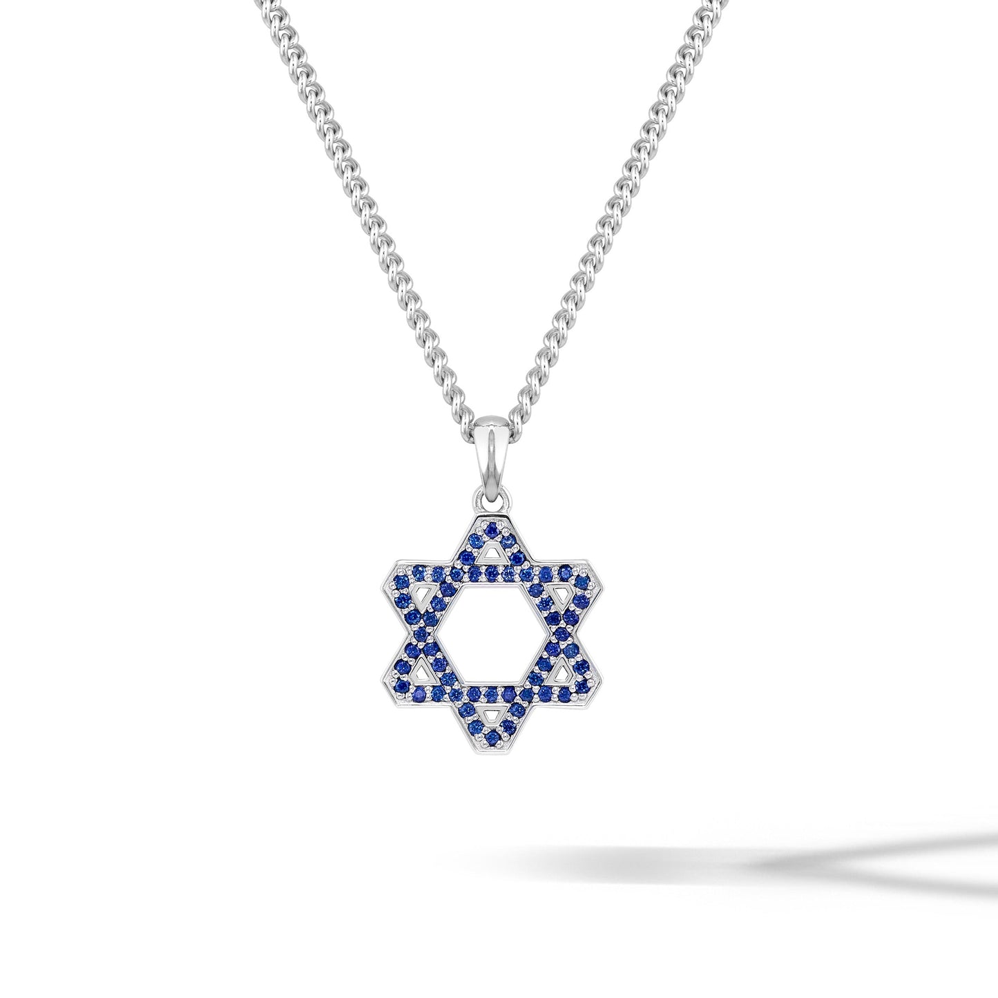 Star Of David Pendant - Sapphire