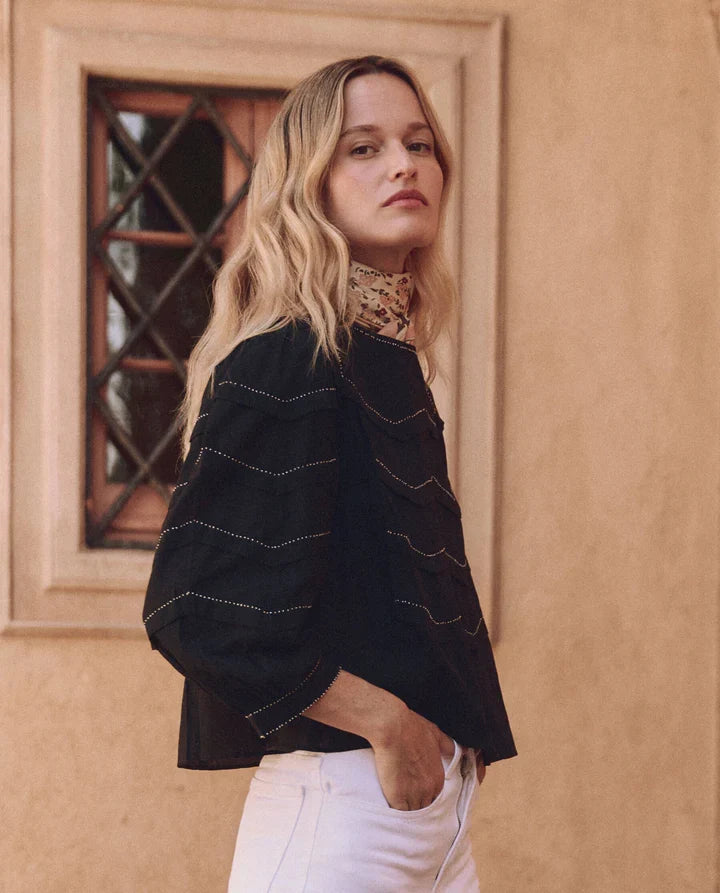 The Great. The Beaded Chevron Top