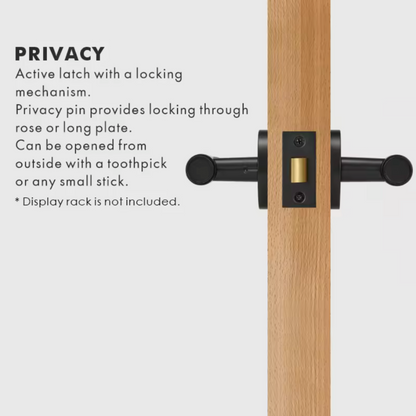 Modern Matte Black Knurled Solid Brass Door Handle – Minimalist Entry & Interior Door Hardware