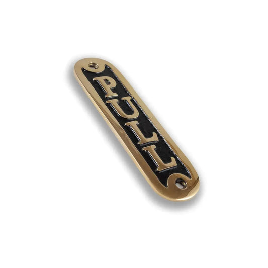 Antique Brass Push and Pull Plate