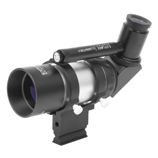 8x50 Illuminated Right Angle Polar Finder Scope with NEW long battery life Illuminator II