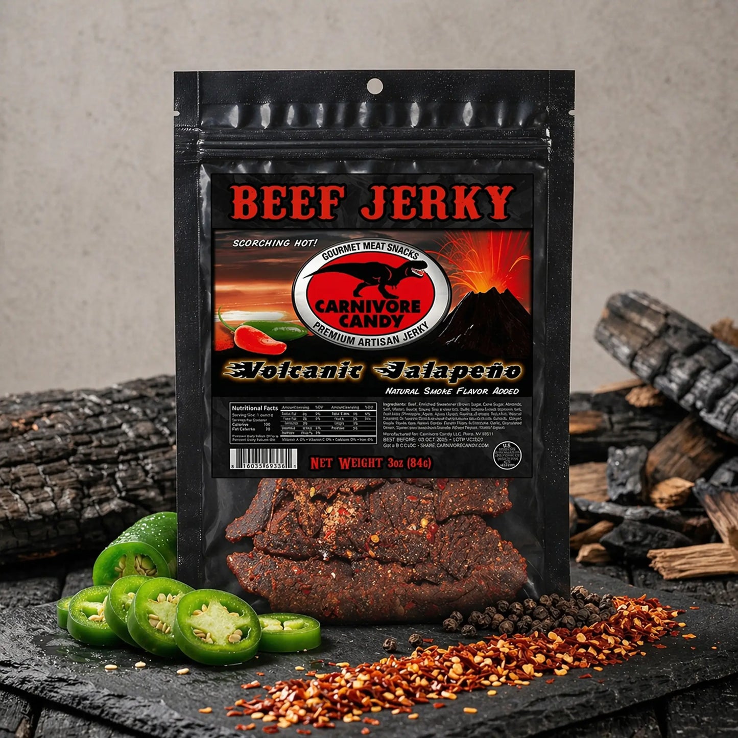 Volcanic Jalapeño Beef Jerky