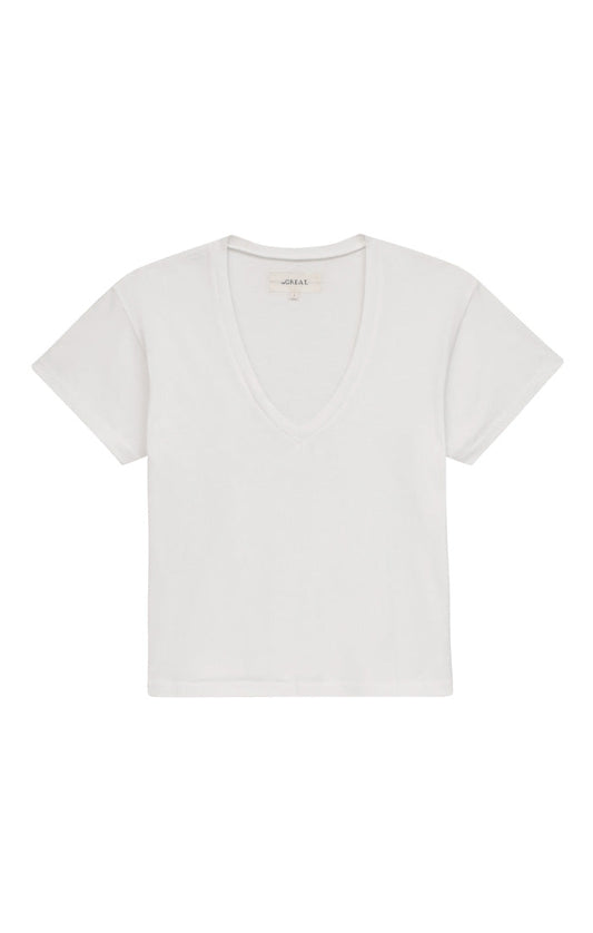 THE GREAT. V-Neck Tee