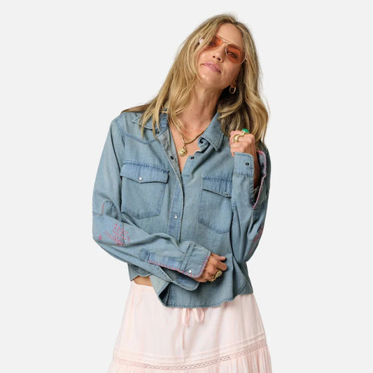 Kerri Rosenthal Western Pia Denim Shirt