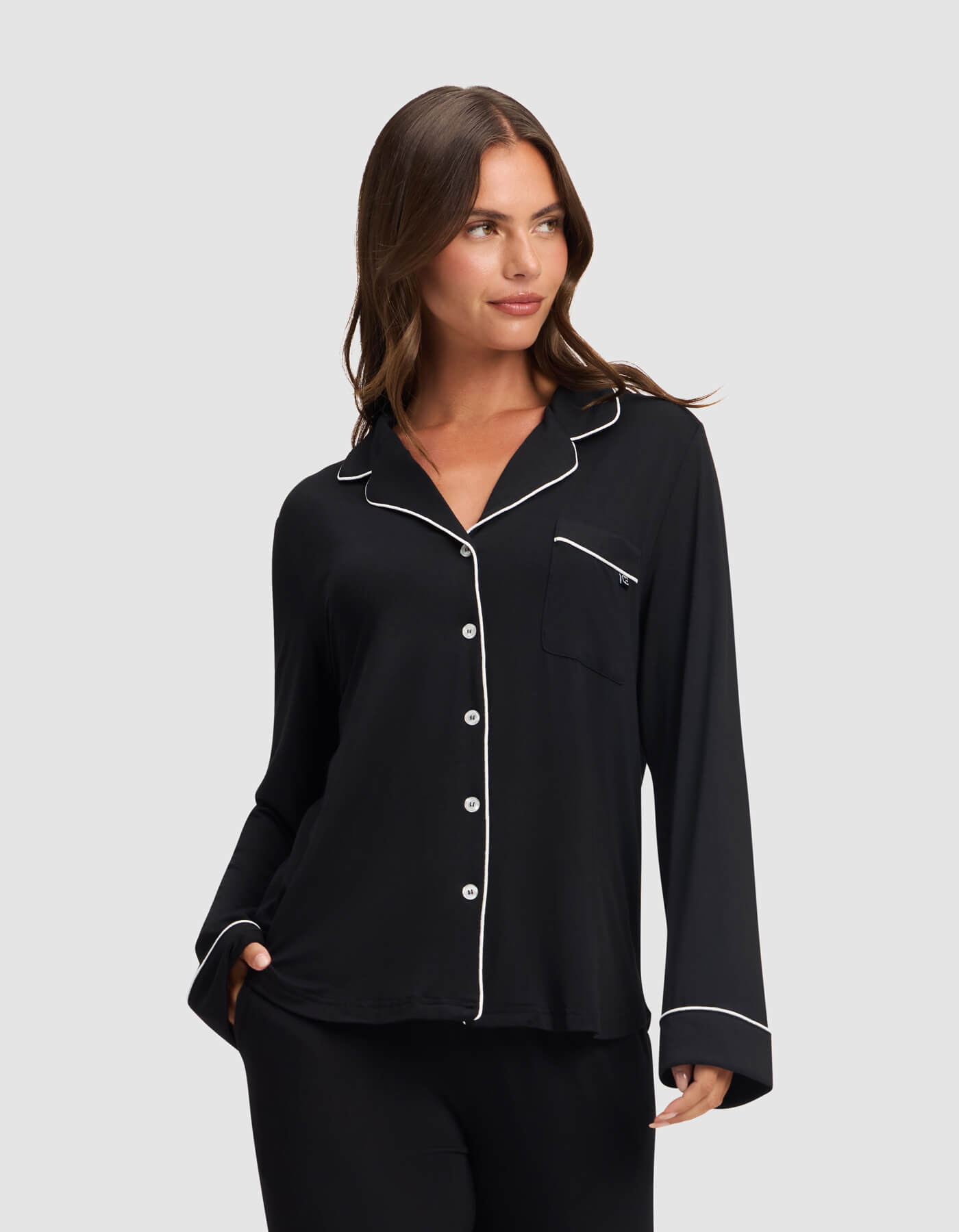 Women's Bamboo Stretch-Knit Long Sleeve Pajama Set