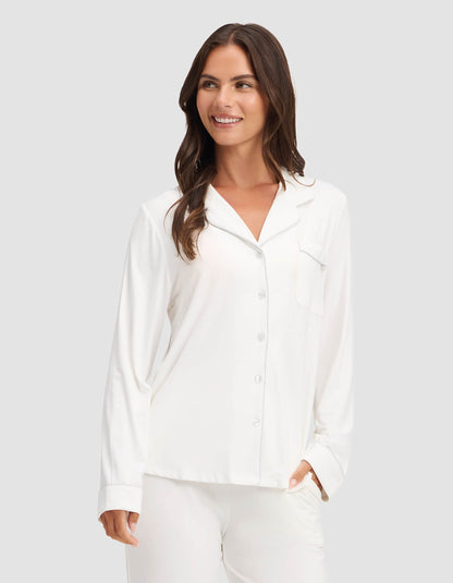 Women's Bamboo Stretch-Knit Long Sleeve Pajama Set