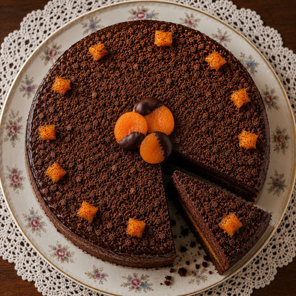 Andy Anand Sugar Free Sachertorte – Classic Austrian Chocolate Apricot Cake 2.8 lb | Keto &amp; Diabetic Friendly | No Sugar Added | No Preservatives | Gourmet Birthday Gift