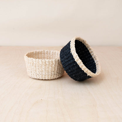 Black Small Round Tray - Mini Trinket Basket | LIKHÂ