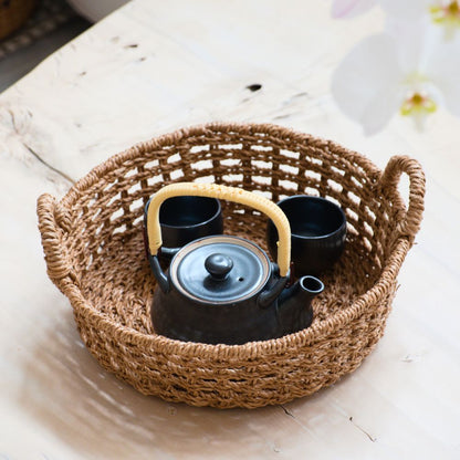 Round Open Weave Basket - Wicker Basket | LIKHÂ