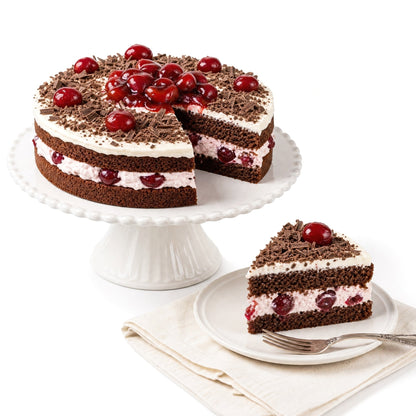 Andy Anand Sugar Free Black Forest Cake Gateau, Keto & Diabetic Friendly, No Sugar Added Authentic German Schwarzwälder Kirschtorte, Low Carb Gourmet Chocolate Cherry Dessert, 2.8 lbs