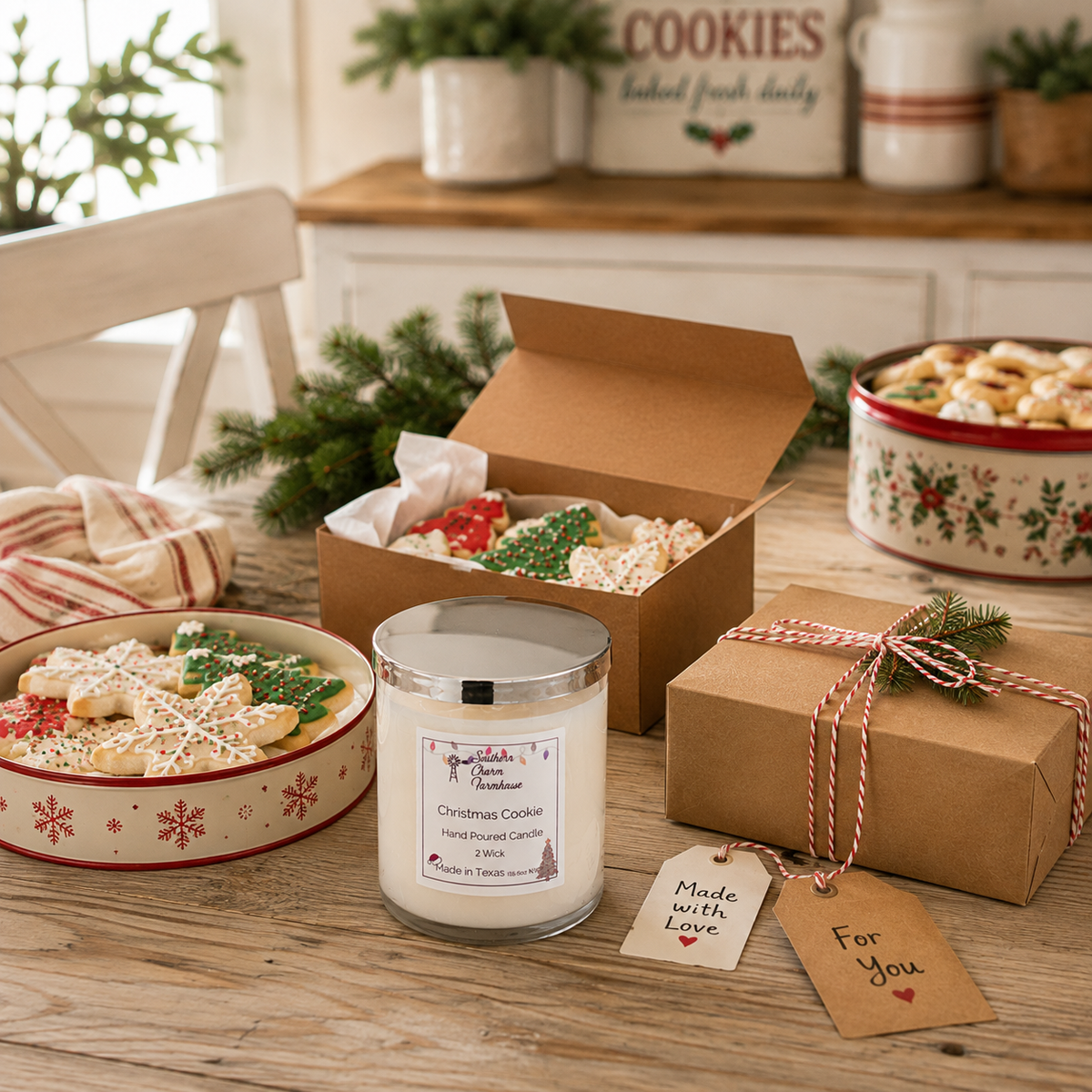 Christmas Cookie Candle, 2 Wick