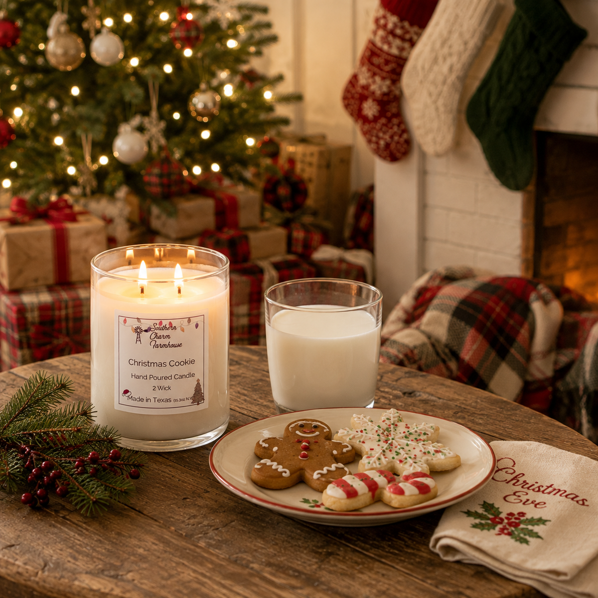 Christmas Cookie Candle, 2 Wick