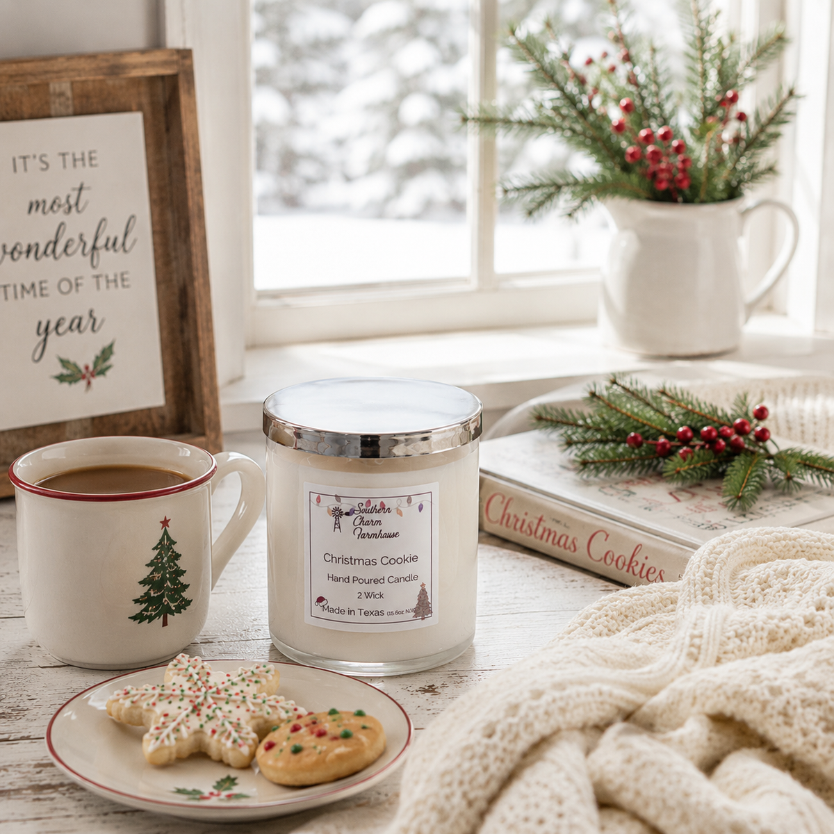 Christmas Cookie Candle, 2 Wick