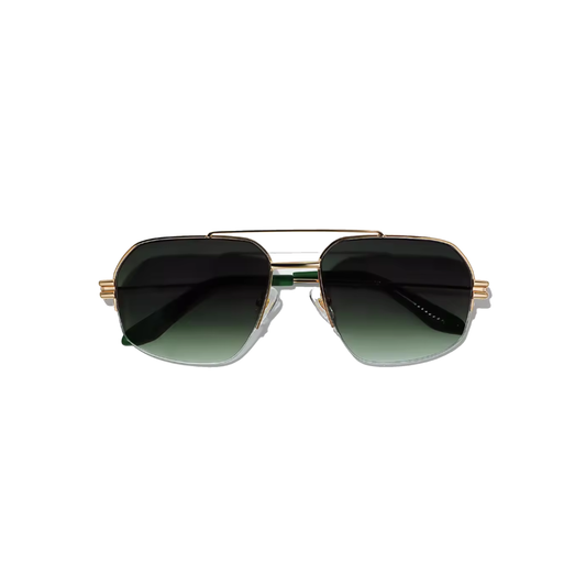 Charlie Sign 56mm Aviator Sunglasses | Green