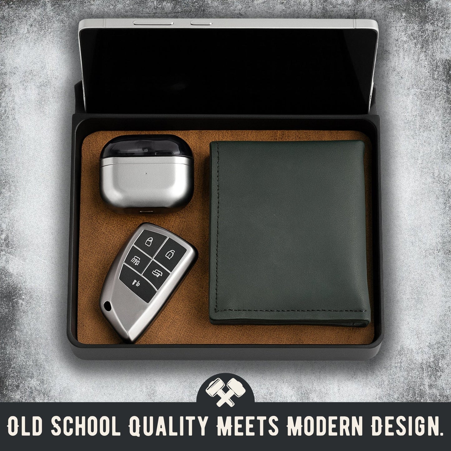 Everyday Carry Valet Tray with Phone Dock
