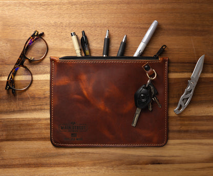 Full Grain Leather Utility Pouch