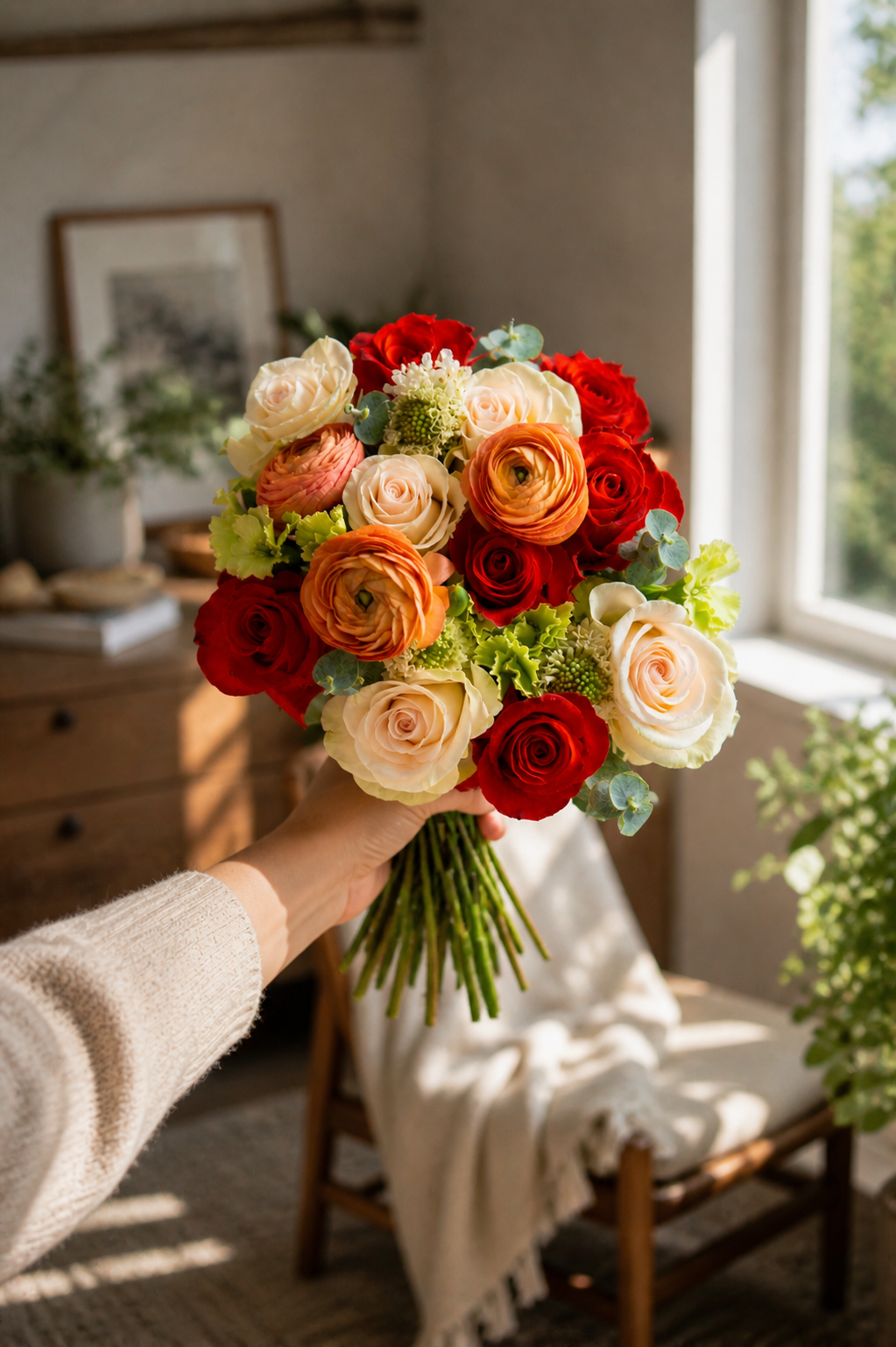 Pretty and Festive Flower Bouquet