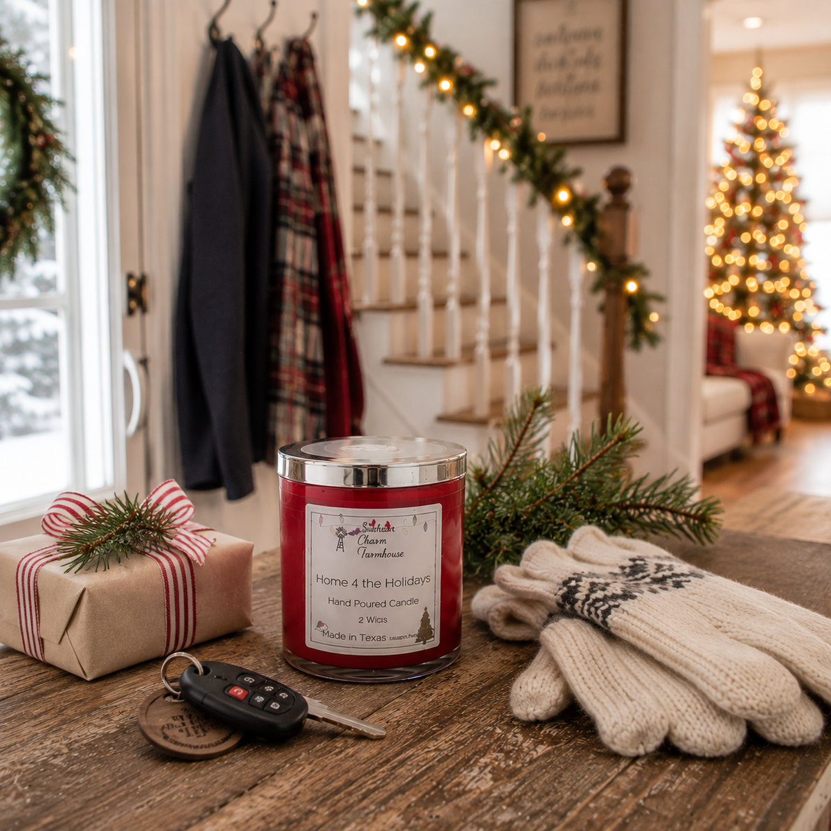 Home 4 the Holidays Candle, 2 Wick